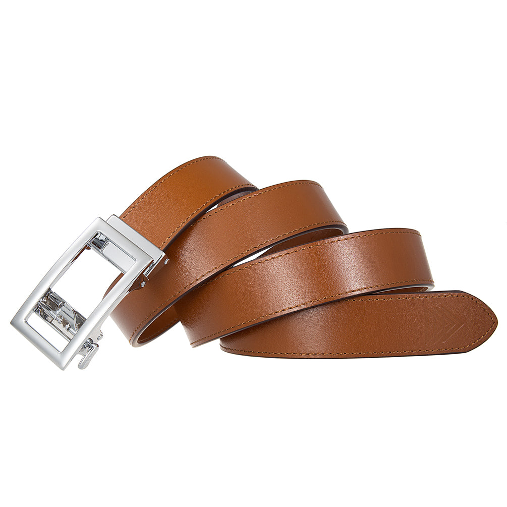 VERA (SILVER) + COGNAC ITALIAN FULL-GRAIN LEATHER