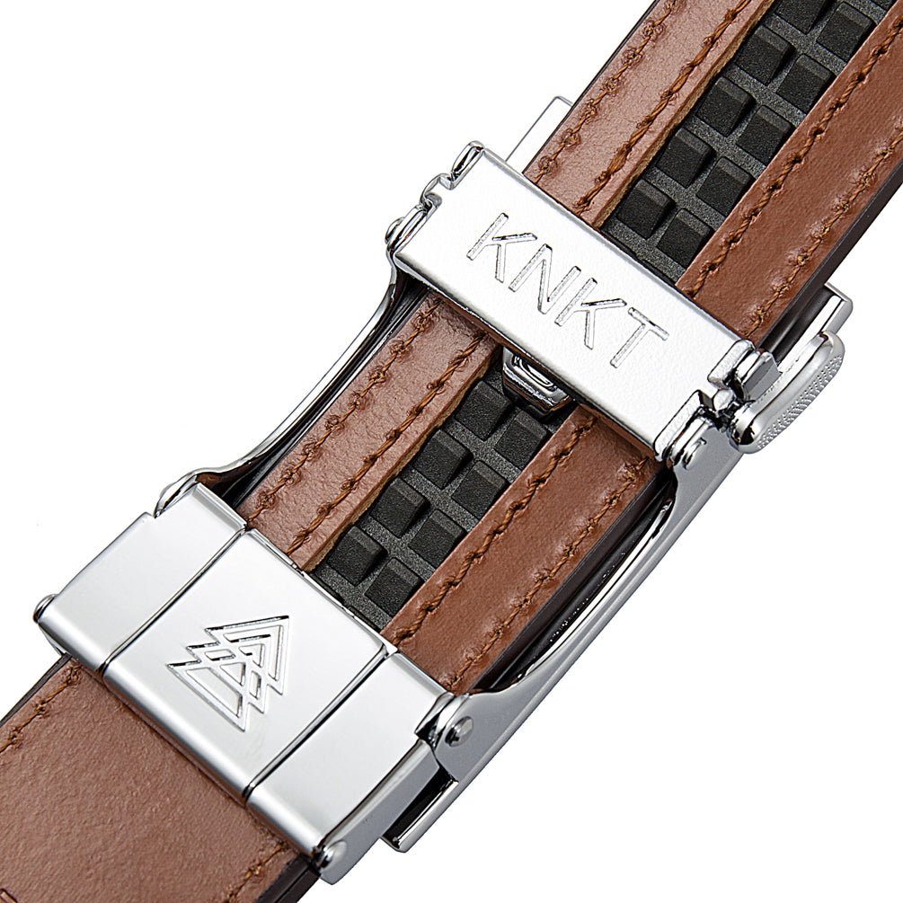 VERA (SILVER) + COGNAC ITALIAN FULL-GRAIN LEATHER