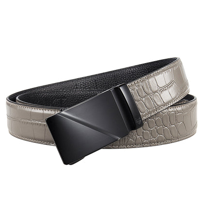 RIDGE (BLACK) + MOCK CROC PEBBLE GRAIN LEATHER