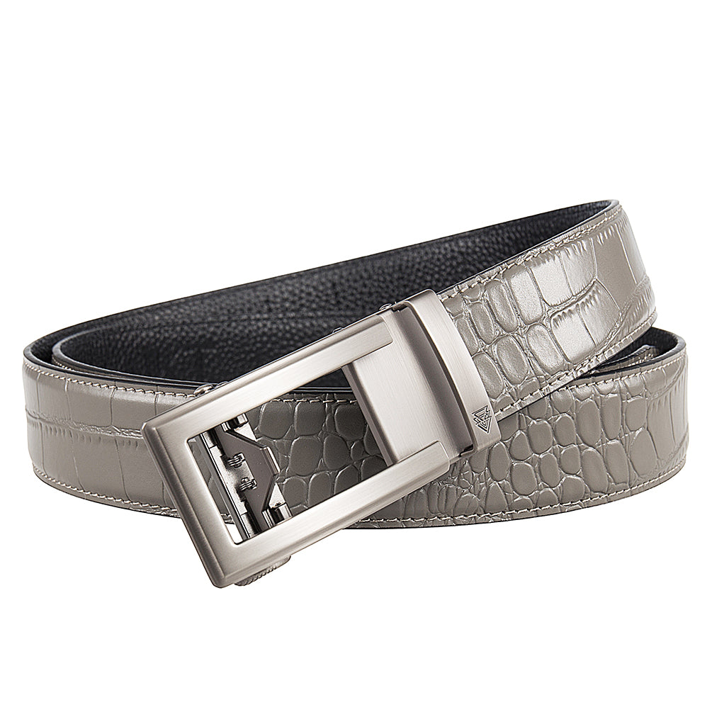 ODYSSEY (STEEL) + MOCK CROC PEBBLE GRAIN LEATHER