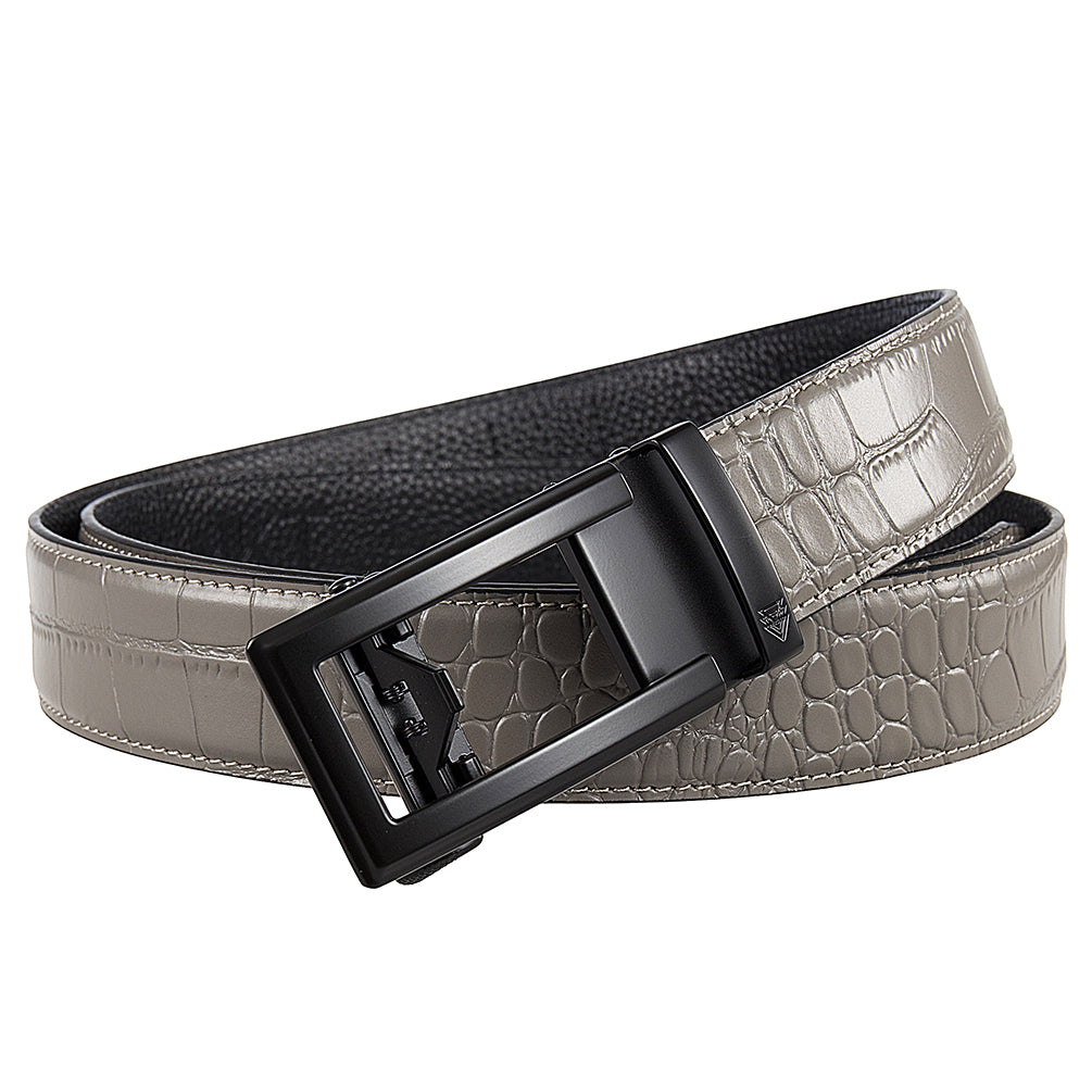 ODYSSEY (BLACK) + MOCK CROC PEBBLE GRAIN LEATHER