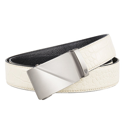 RIDGE (STEEL) + MOCK CROC PEBBLE GRAIN LEATHER