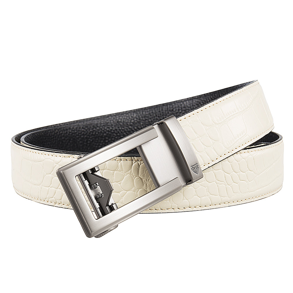 ODYSSEY (STEEL) + MOCK CROC PEBBLE GRAIN LEATHER