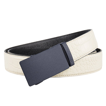 CUTTER (NAVY) + MOCK CROC PEBBLE GRAIN LEATHER