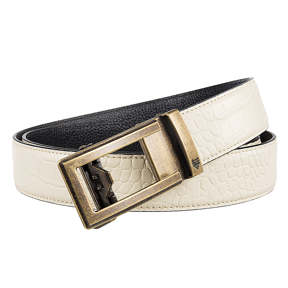 ODYSSEY (GOLD) + MOCK CROC PEBBLE GRAIN LEATHER