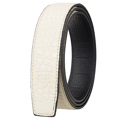 IVORY MOCK CROC PEBBLE GRAIN LEATHER