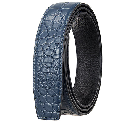 OXFORD BLUE MOCK CROC PEBBLE GRAIN LEATHER