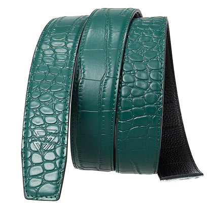 ALPINE GREEN MOCK CROC PEBBLE GRAIN LEATHER