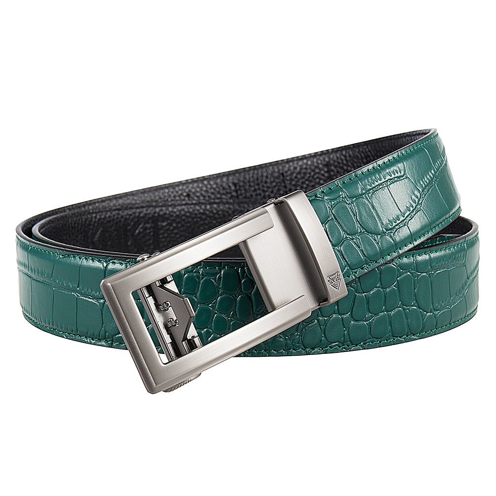 ODYSSEY (STEEL) + MOCK CROC PEBBLE GRAIN LEATHER