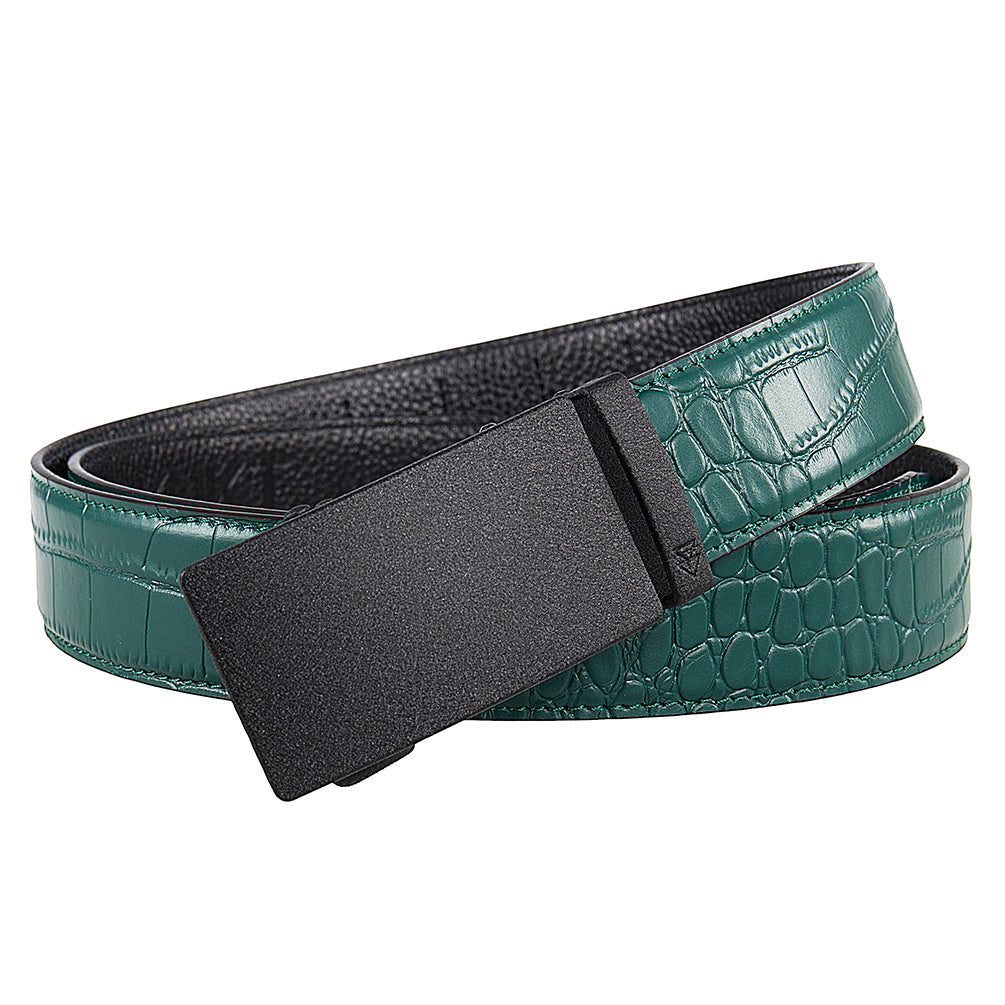 CUTTER (BLACK) + MOCK CROC PEBBLE GRAIN LEATHER