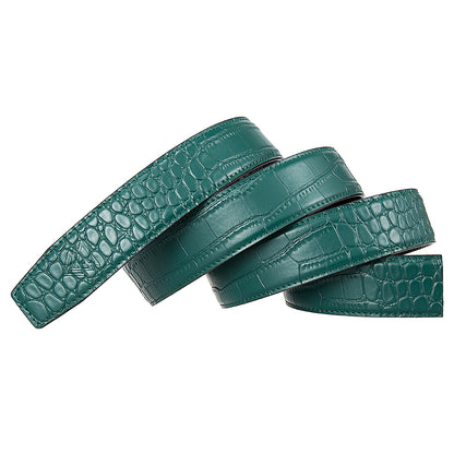 ALPINE GREEN MOCK CROC PEBBLE GRAIN LEATHER