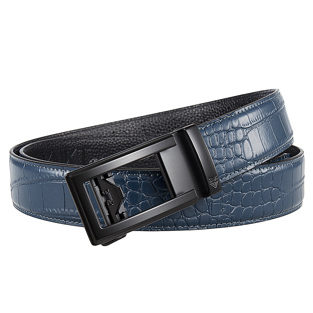 ODYSSEY (BLACK) + MOCK CROC PEBBLE GRAIN LEATHER