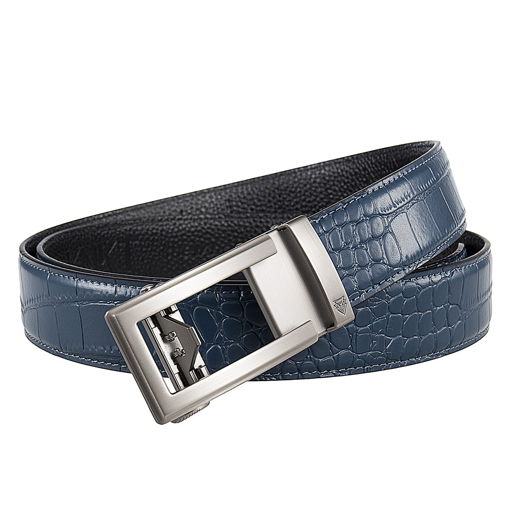 ODYSSEY (STEEL) + MOCK CROC PEBBLE GRAIN LEATHER