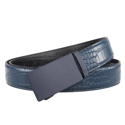 CUTTER (NAVY) + MOCK CROC PEBBLE GRAIN LEATHER