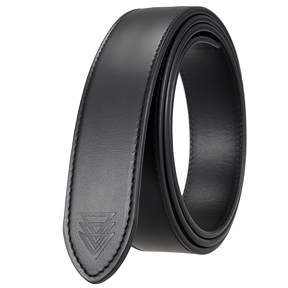 Black Italian Leather Belt With Nickel Roller Buckle – Dapper Classics®