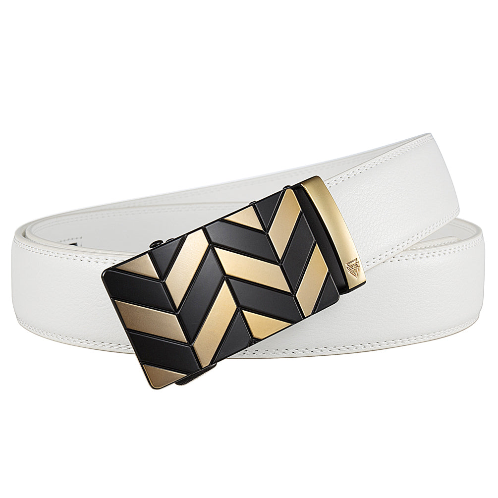 GOLD CHEVRON + STANDARD LEATHER