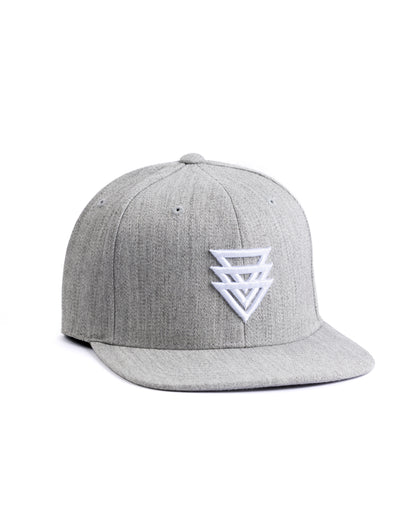 TRIANGLES SNAPBACK HEATHERED GREY